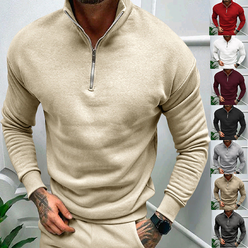 Men's Fleece-lined Long Sleeve sweatshirt