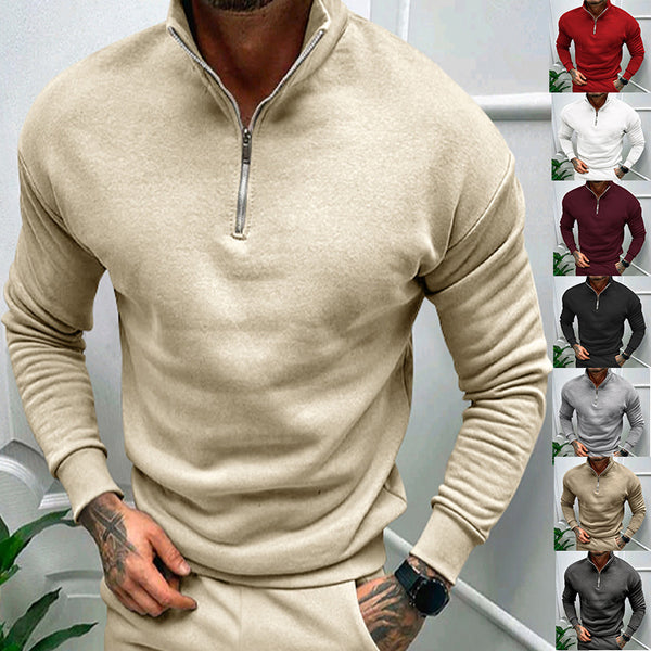 Men's Fleece-lined Long Sleeve sweatshirt