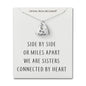 Big Sister Heart Necklace with Quote Card Created with Zircondia® Crystals