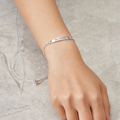 Big Sister ID Friendship Bracelet Created with Zircondia® Crystals