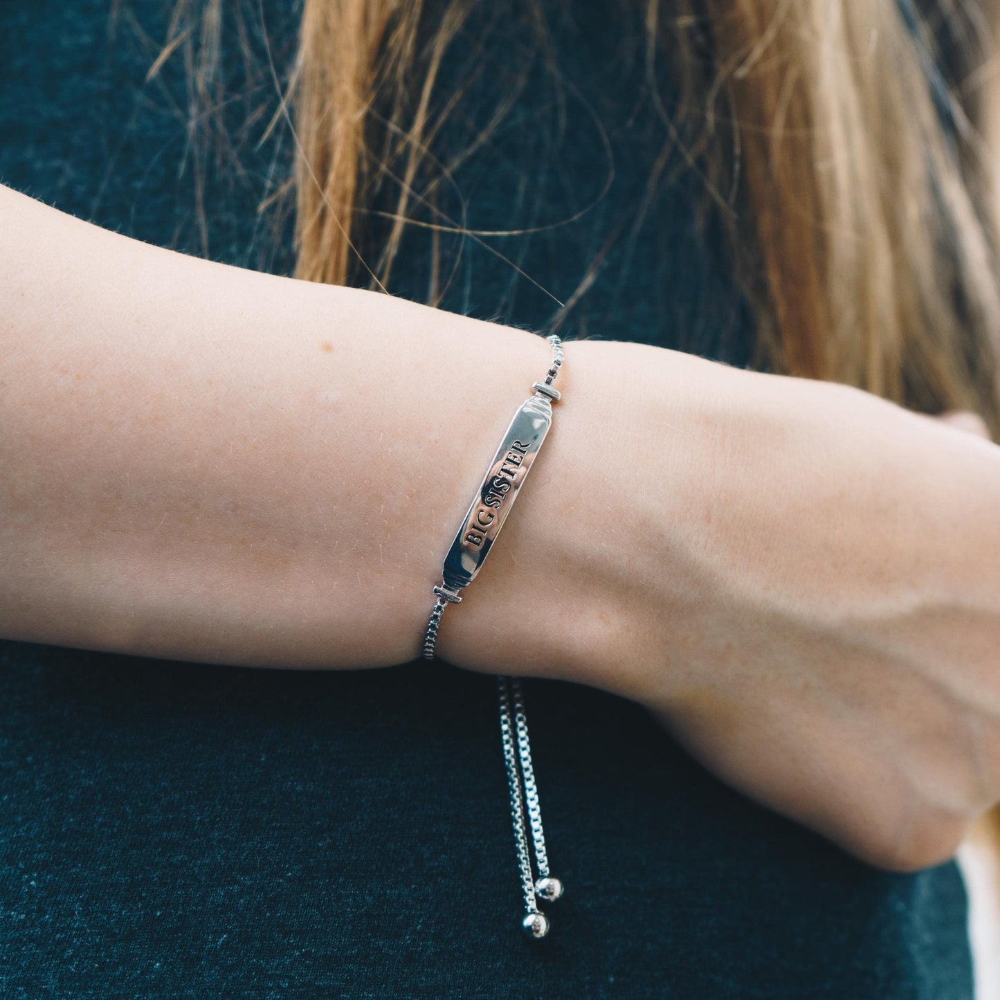 Big Sister ID Friendship Bracelet Created with Zircondia® Crystals