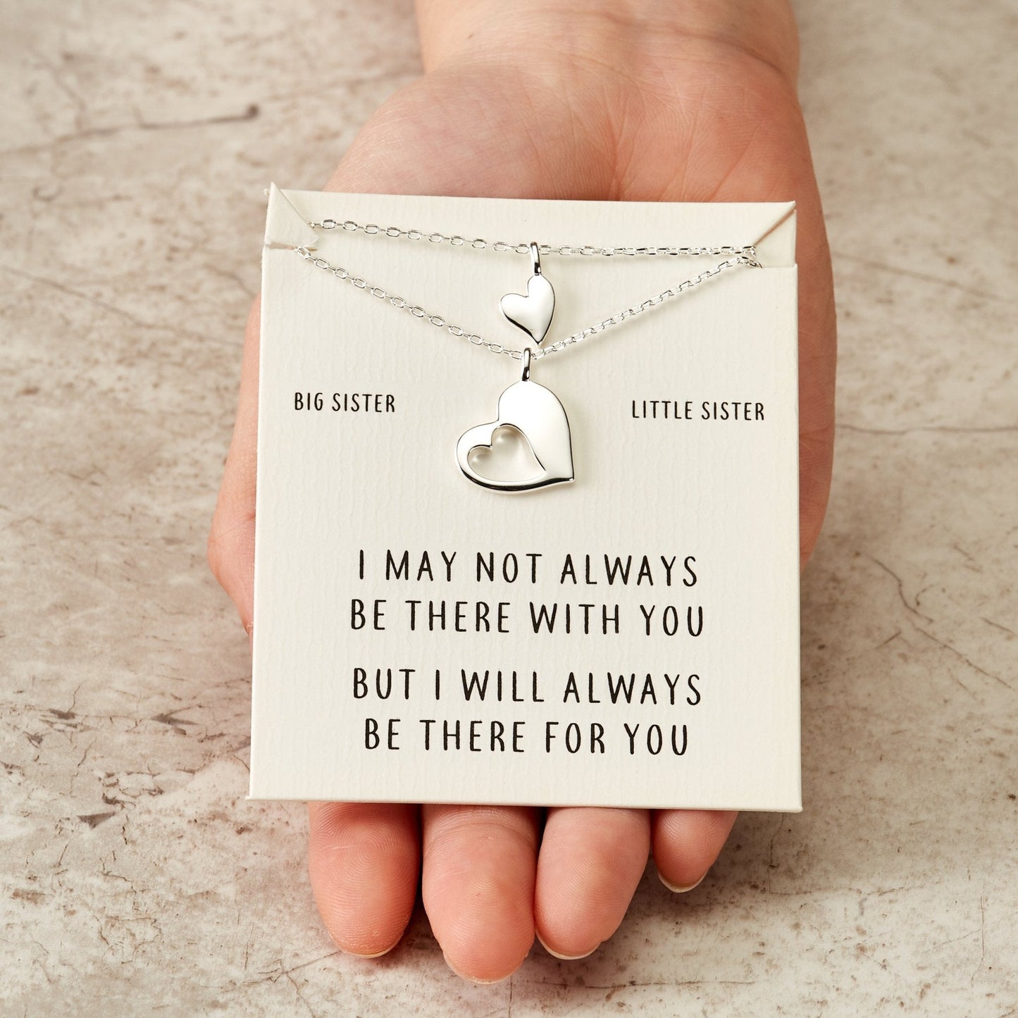 Big Sister Little Sister Piece of My Heart Necklace Set