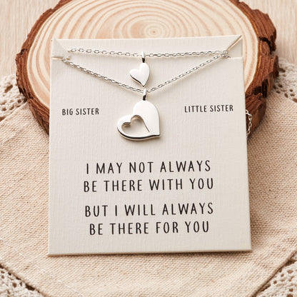 Big Sister Little Sister Piece of My Heart Necklace Set