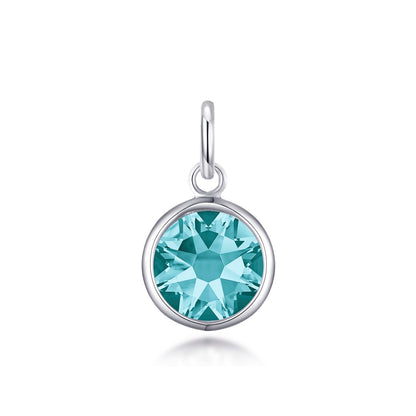 Birthstone Necklace Charms Created with Zircondia® Crystals