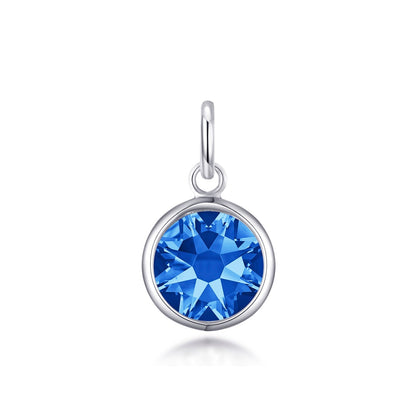 Birthstone Necklace Charms Created with Zircondia® Crystals