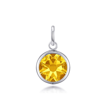 Birthstone Necklace Charms Created with Zircondia® Crystals