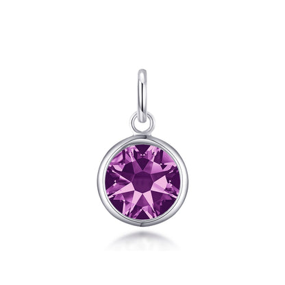 Birthstone Necklace Charms Created with Zircondia® Crystals