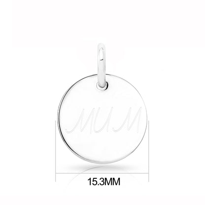 Birthstone Necklace with Mum Charm Created with Zircondia® Crystals