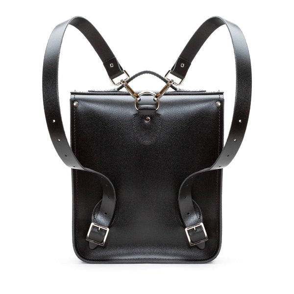 Sac à dos de ville en cuir fait main - Rayé gothique jaune et noir
