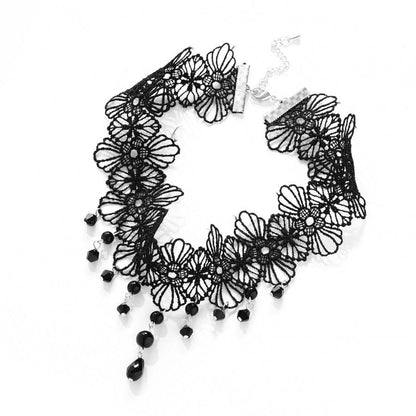 Black Crystal Choker Necklace
