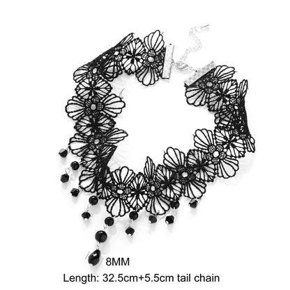 Black Crystal Choker Necklace