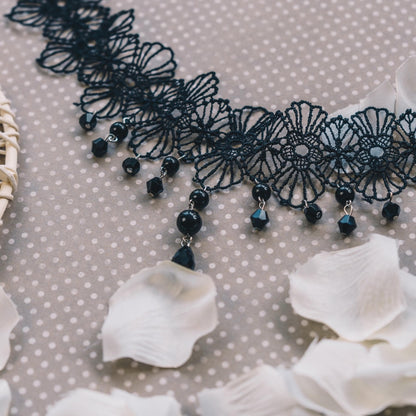 Black Crystal Choker Necklace