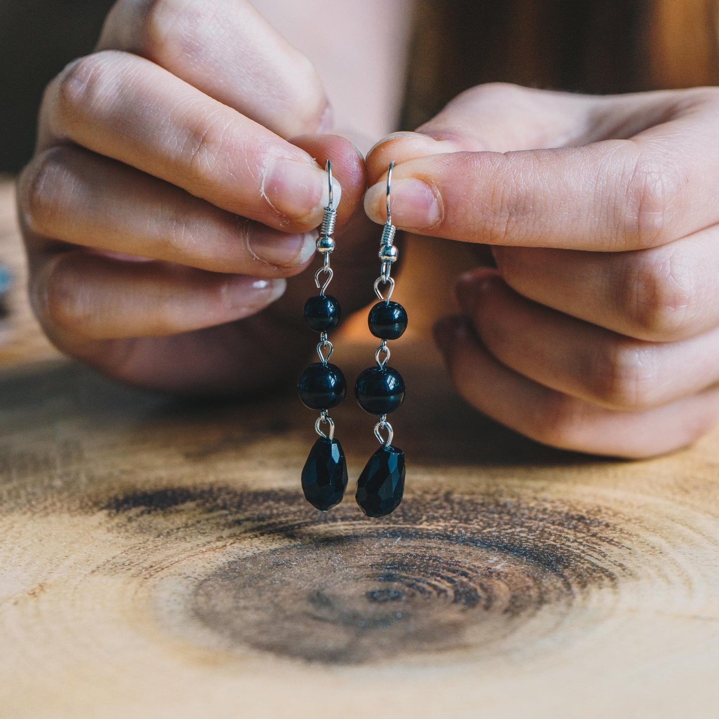 Black Crystal Choker Set