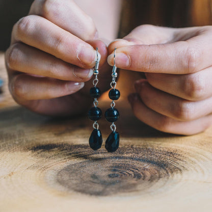 Black Crystal Choker Set
