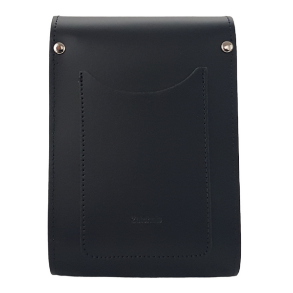 Sacoche de téléphone en cuir fait main pour festival - Noir