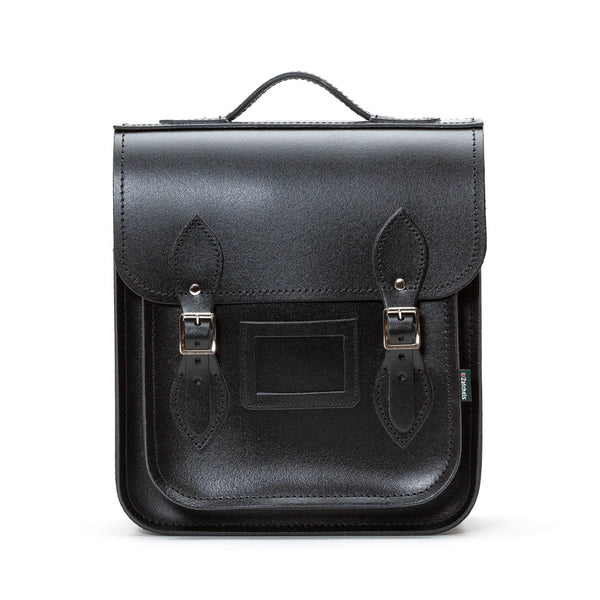 Sac à dos de ville en cuir fait main - Noir