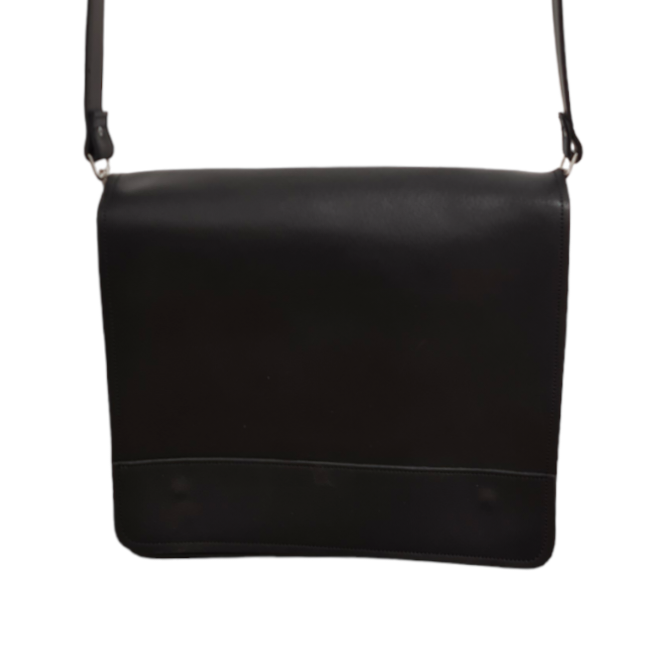 Sac bandoulière en cuir souple Tannery – Noir
