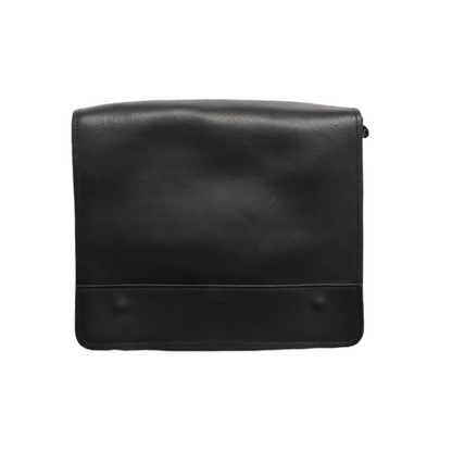 Sac bandoulière en cuir souple Tannery – Noir