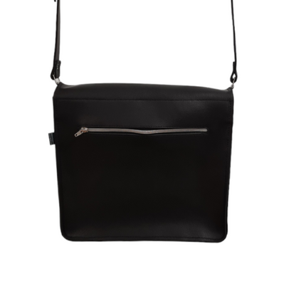 Sac bandoulière en cuir souple Tannery – Noir