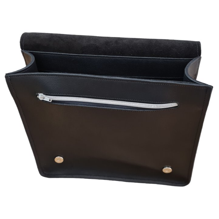 Sac bandoulière en cuir souple Tannery – Noir
