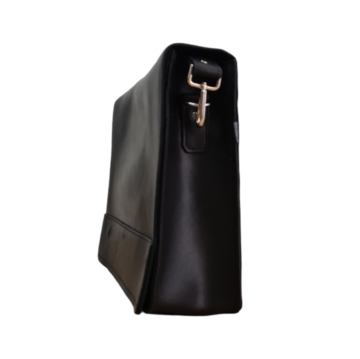 Sac bandoulière en cuir souple Tannery – Noir