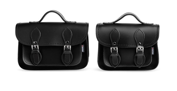 Handmade Leather Micro Satchel - Black