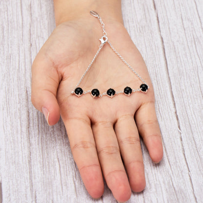 Black Onyx Gemstone Bracelet with Quote Card