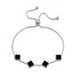 Black Onyx Multi Clover Friendship Bracelet