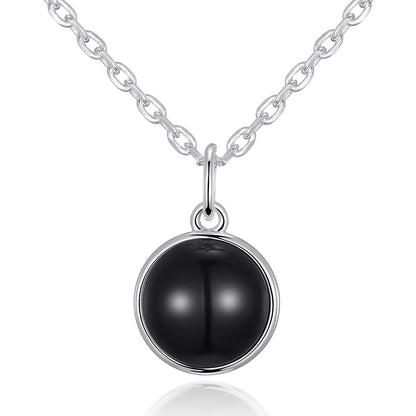 Black Onyx Necklace with Quote Card