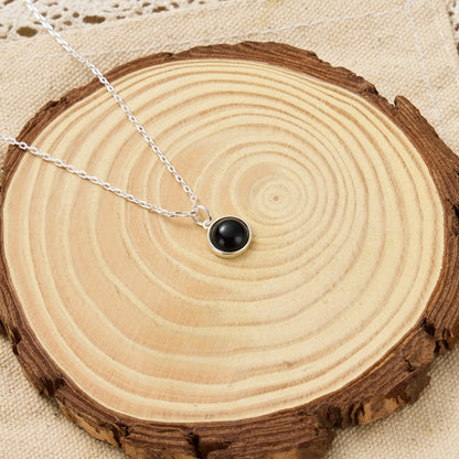 Black Onyx Necklace with Quote Card