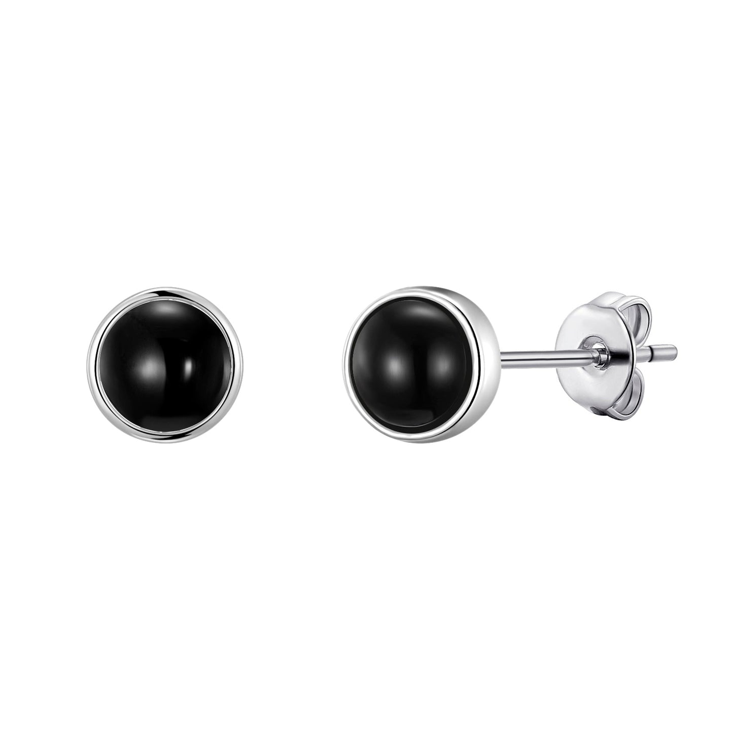 Black Onyx Stud Earrings