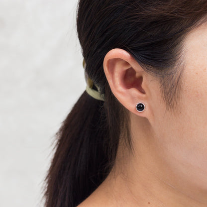 Black Onyx Stud Earrings