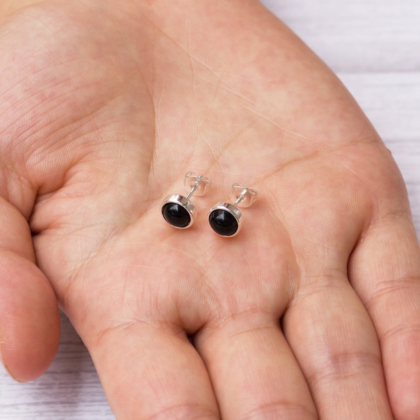 Black Onyx Stud Earrings