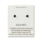 Black Onyx Stud Earrings with Quote Card