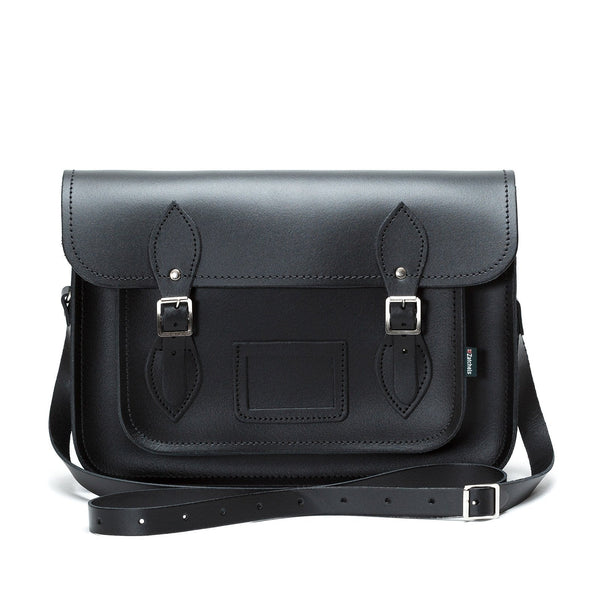 Handmade Leather Satchel - Black