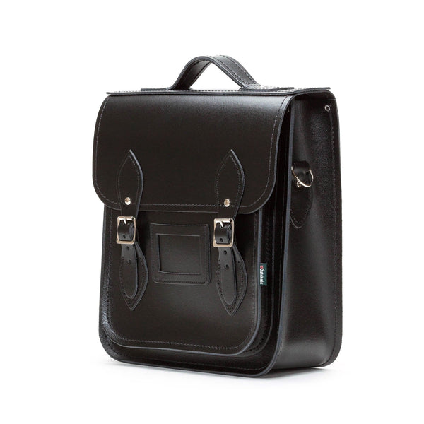 Sac à dos de ville en cuir fait main - Noir