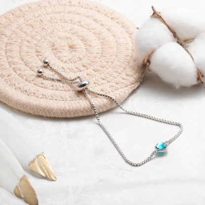 Blue Crystal Bracelet Created with Zircondia® Crystals