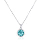 Blue Crystal Necklace Created with Zircondia® Crystals
