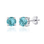 Blue Stud Earrings Created with Zircondia® Crystals