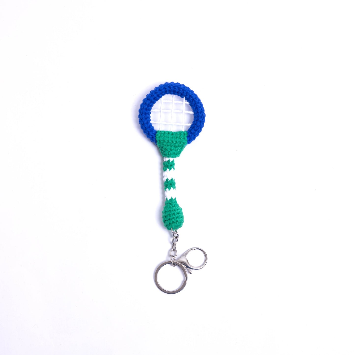 Crochet Tennis Ball & Racket Bag Charm – Adorable Handmade Accessory for Tennis Bags