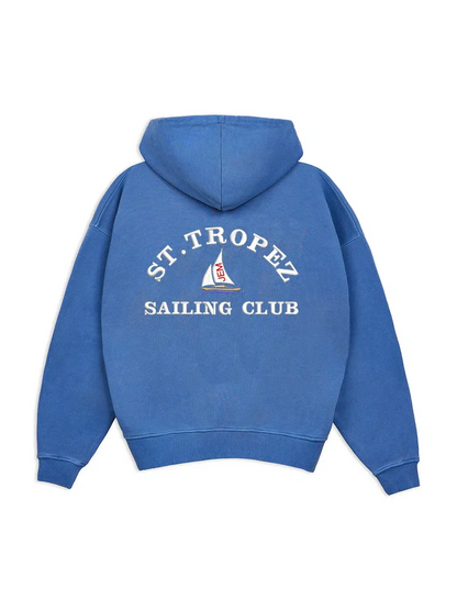 St Tropez Heavyweight Hoodie Blue