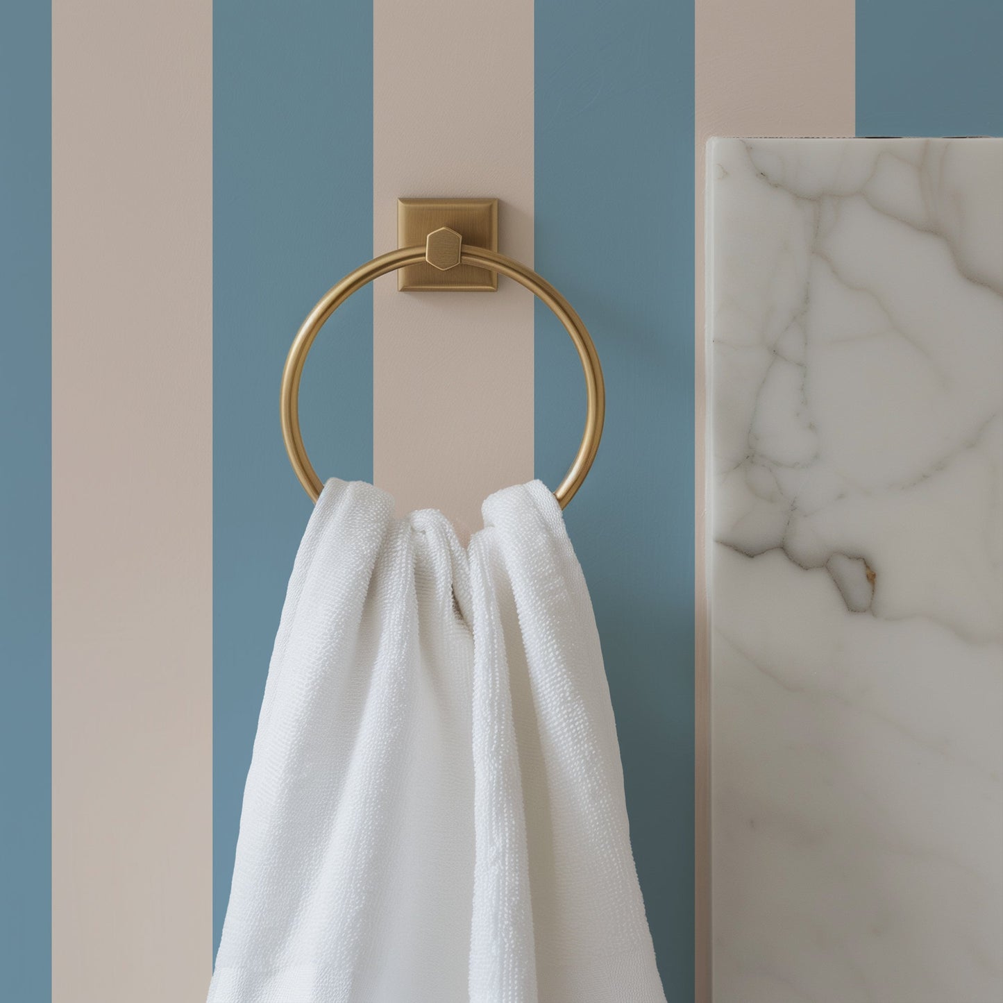 STATELY STRIPE CORNFLOWER BLUE WALLPAPER