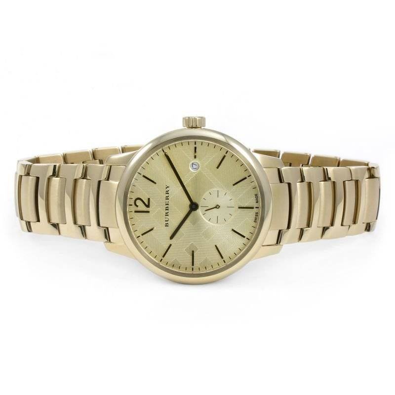 Montre Burberry BU10006 à cadran doré gravé
