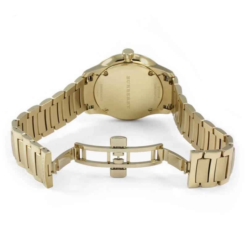 Montre Burberry BU10006 à cadran doré gravé