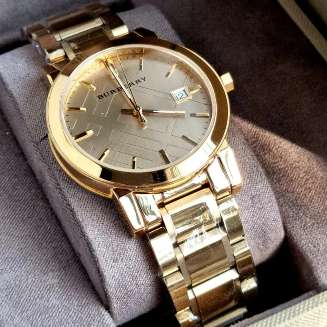 Montre Burberry BU9033 The City unisexe en or
