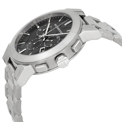 Montre chronographe Burberry BU9351 The City pour homme, argent et noir