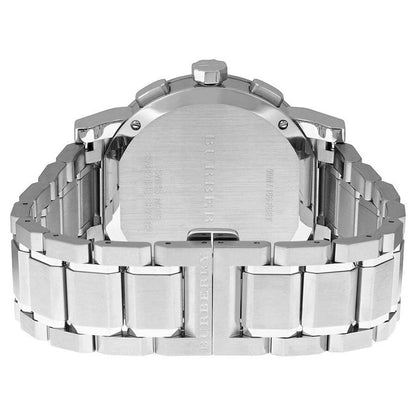 Montre chronographe Burberry BU9351 The City pour homme, argent et noir