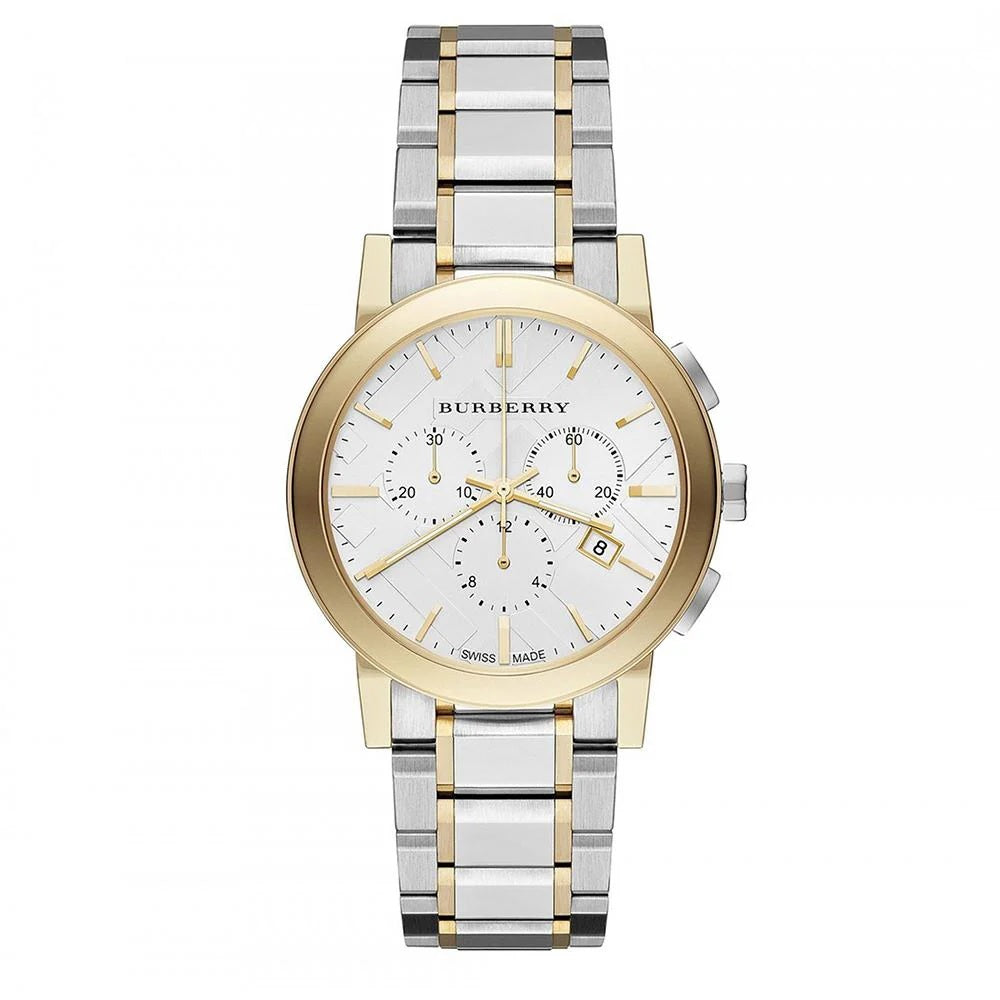 Montre chronographe bicolore unisexe Burberry BU9751 The City