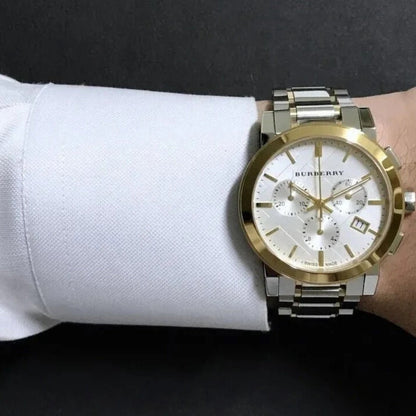 Montre chronographe bicolore unisexe Burberry BU9751 The City