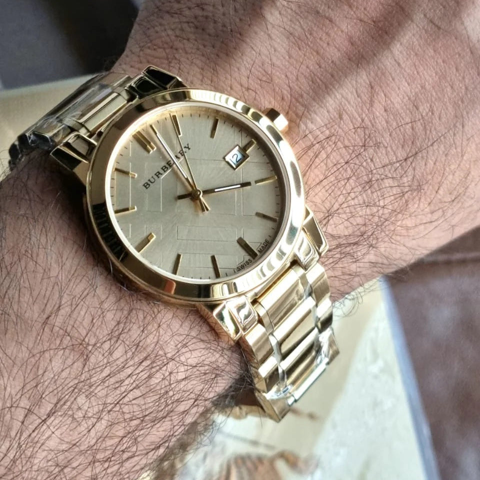 Montre Burberry BU9033 The City unisexe en or